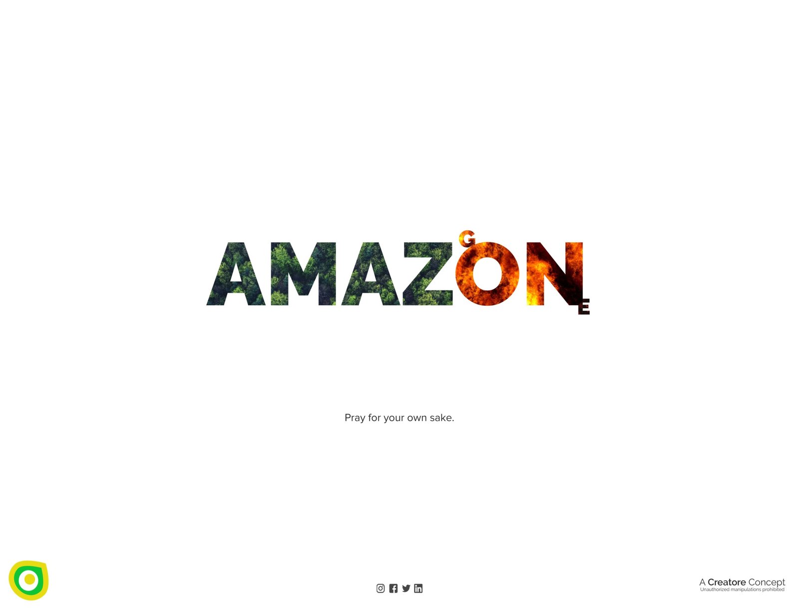 Creative Advertising and Marketing Agency Amazon Forest Fire Topical Post