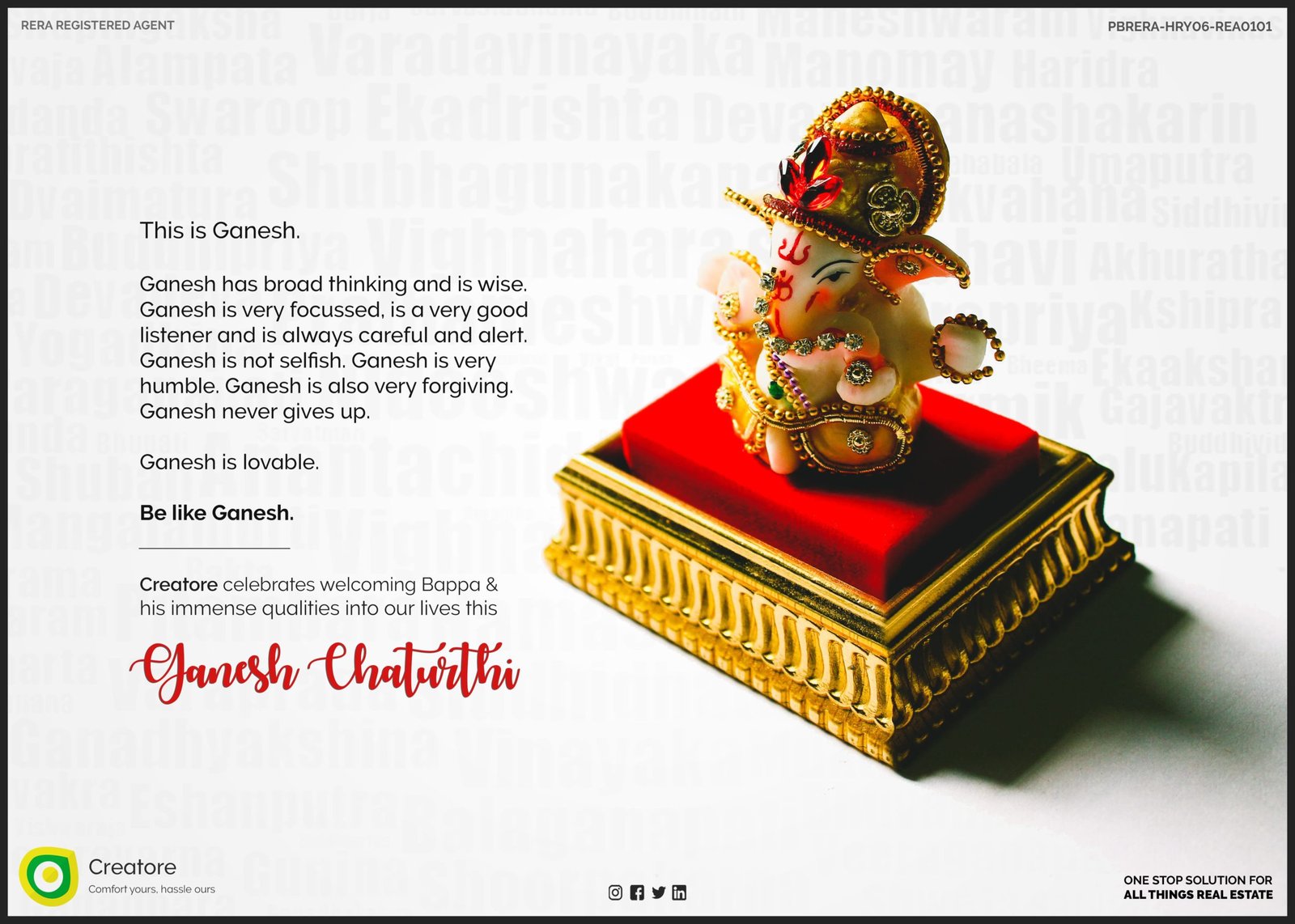 Creative Advertising and Marketing Agency Ganesh Chaturthi Corporate greeting